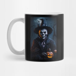 Pumpkins And The Skeleton Mug